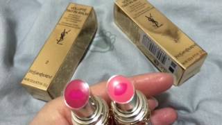 Spring 2017 YSL Volupte TintinBalm No 2 amp 3 and colour corrector base UNBOXING [upl. by Crescantia21]