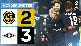 BodøGlimt 2  3 Rosenborg  Høydepunkter [upl. by Ardnekahs]