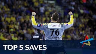 Top 5 saves  Round 8  VELUX EHF Champions League 201819 [upl. by Rebme932]