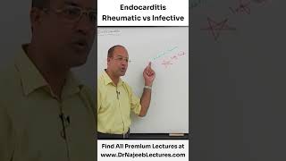 Rheumatic vs infective endocarditis shortvideo youtubeshorts drnajeeb drnajeeblectures [upl. by Carvey210]