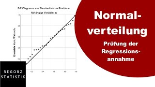 Normalverteilung prüfen als Regressionsvoraussetzung [upl. by Magnuson]