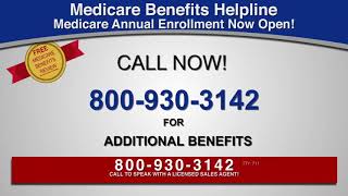 Medicare Benefits Helpline TV Commercial Medicare Annual Enrollment Now Open [upl. by Nwahshar405]