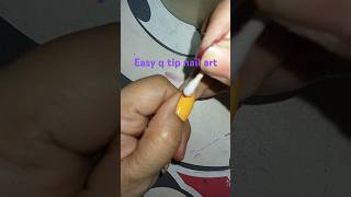 Easy q tip nail art simple new idea for bignners [upl. by Arahset]