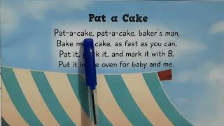 Pat A Cake LKG English Poem । Pat A Cake LKG English Rhyme । Pat A Cake । English Rhymes । Rhymes [upl. by Adnwahsor]