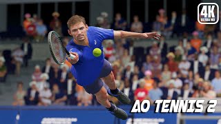 AO Tennis 2  DAVID GOFFIN VS MARIN CILIC Gameplay [upl. by Hgierb]