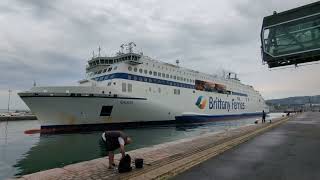 Brittany Ferries  Galicia leaving Cherbourg Port [upl. by Rez892]