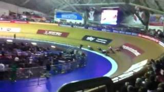 Chris Hoy wins Keirin in Manchester World Cup 2011 [upl. by Attenol]