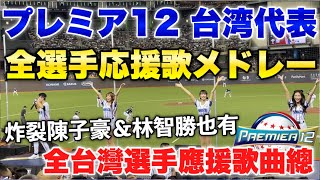 【歌詞付き】2024年プレミア12の台湾代表全選手応援歌メドレー！台湾チアもノリノリで踊る！炸裂陳子豪＆林智勝も！有歌詞 為全台選手獻上的應援歌曲總結！台灣啦啦隊也跳得可愛！世界12強棒球賽2024 [upl. by Emmeram]