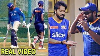 Hardik Pandya Shocked on Rohit Entry in MI Practice Session for First Time For IPL 2024 hardikpandy [upl. by Dempsey]