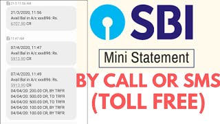 Check SBI Mini Statement By SMS Or Missed Call  SBI Balance Enquiry Number SBI Quick Fasciitis [upl. by Iemaj]