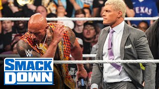 Cody Rhodes SLAPS The Rock in heated exchange SmackDown highlights March 8 2024 [upl. by Aisatsan]