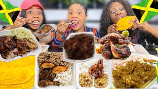 NIGERIAN FAMILY TRYING JAMAICAN FOOD FOR THE FIRST TIME KING OF CURRY GOAT OXTAIL AND PATTY [upl. by Ellison]