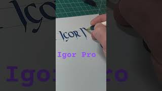 How to write ✍️igorpro calligraphy artificial uncial name shorts fyp [upl. by Marcile]