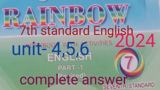 7th standard English workbook unit 456 complete answer 2024youtube browse [upl. by Araek]