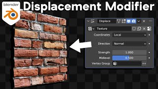 How to Use the Displacement Modifier Blender Tutorial [upl. by Damarra]