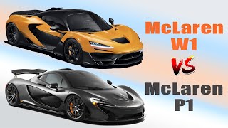 McLaren W1 vs McLaren P1  Similarities And Differences [upl. by Stalder]