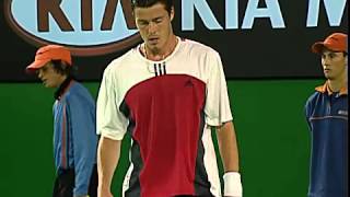 ATP 2004 Austrlain Open QF Roddick vs Safin [upl. by Sherrer]