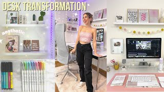 EXTREME SCHREIBTISCH TRANSFORMATION 🫧  aesthetic und motivierend  Cali Kessy [upl. by Anidem]