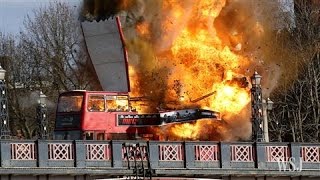 Confusion in London as Bus Explodes on Bridge [upl. by Saideman]