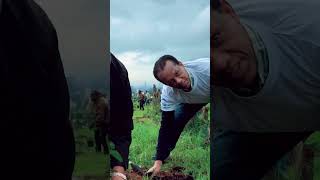 Planting seedlings at the Gulele Botanical Garden greenlegacy ethiopia habesha [upl. by Noelopan]