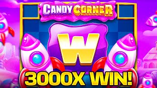 RARE ROCKET FEATURE Gives 3000X WIN Candy Corner [upl. by Nottirb]