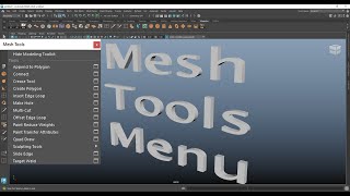 Maya 2024 Mesh Tools Menu Overview [upl. by Royo]