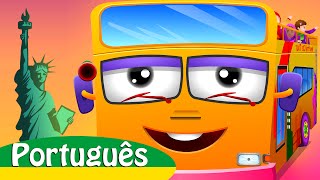 As Rodas do Ônibus  Cidade de Nova Iorque Wheels On The Bus  Canções Para Crianças  ChuChu TV [upl. by Paff940]