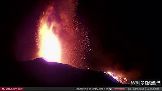 Jul 16 2024 Major Volcanic Eruption at Etna Volcano [upl. by Ahsenav]