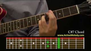 How To Play a C7 Sharp Chord On The Guitar [upl. by Ynttirb526]