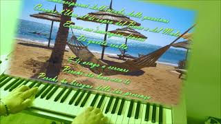 Franco Battiato  E ti vengo a cercare con testo  Cover Karaoke Yamaha Piano Synth Keyboard [upl. by Kelli]