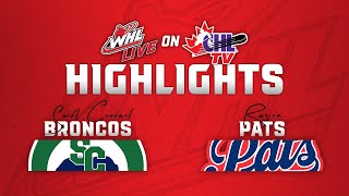 Swift Current Broncos at Regina Pats 1011  WHL Highlights 202425 [upl. by Nod159]