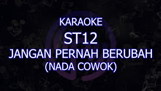 karaoke st12 jangan pernah berubah nada cowokpria lower key [upl. by Ellimak684]