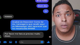 É POSSIVEL LER SUAS MENSAGENS NO MESSENGER SEM APARECER A CONFIRMAÇÃO DE VISUALIZAÇÃO [upl. by Eiramrebma]