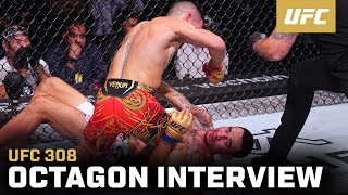 Ilia Topuria Octagon Interview  UFC 308 [upl. by Maire728]