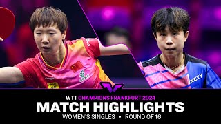 Wang Manyu vs Joo Cheonhui  WS R16  WTT Champions Frankfurt 2024 [upl. by Lias]