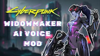 Widowmaker Overwatch  AI Voice Mod for Cyberpunk 2077 [upl. by Yelrak]