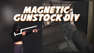 CHEAP DIY Magnetic Gunstock for Oculus Quest [upl. by Neerac]