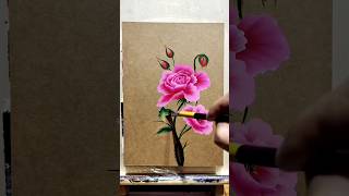 Easy rose tree flower painting  short ytshort [upl. by Reivilo186]