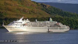 MS Amadea  Fort William  Tuesday 20082024  ZOOM Cam  Live Webcam [upl. by Mairhpe]