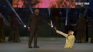 Morgan Freeman inauguración de mundial Qatar 2022 [upl. by Odessa]