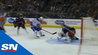 Tomas Tatar Stays Onside Collects Puck And Beats Joonas Korpisalo With Huge Deke [upl. by Deer]