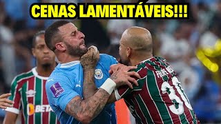 TRETA FELIPE MELO PARTE PARA CIMA DOS JOGADORES DO MANCHESTER CITY [upl. by Lairbag660]