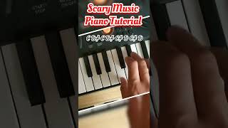 Scary Music  Piano Tutorial  The Musician Samarth  short themusiciansamarth pianotutorial [upl. by Nohpets]