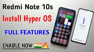 Redmi note 10s install Hyper OS update full features and Smooth experience [upl. by Dallas]