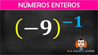 Potencia de número negativo con exponente negativo  9 elevado a menos 1 [upl. by Toma]