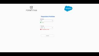 Create Dependant picklists in FORMTITAN using Salesforce data [upl. by Myers558]