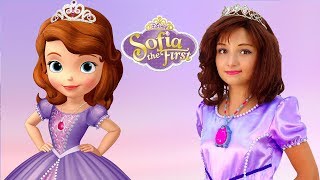 Kids Makeup Sofia the First amp Costumes Disney Princess Cosplay with Colours Paints [upl. by Myrna641]