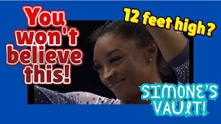 🤯 12 foot high MUST SEE vault 2024 Olympic Trials  Simone Biles gymnasticsolympics gymnastics [upl. by Marola189]