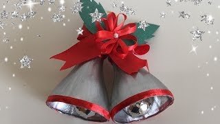 Christmas Bells From Waste Plastic Bottles  DIY  Christmas Decoration Idea  Priti Sharma [upl. by Killian434]