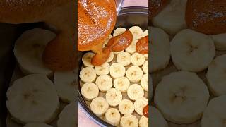 Mix Banana  Caramel 🍌 you will love this cake recipe dessert bananacake cakerecipes caramelcake [upl. by Aicissej316]